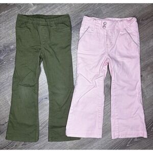 Levi's Girls Pink Denim Snap Button Jeans Carter's Green Flare Leg Pant 4T
